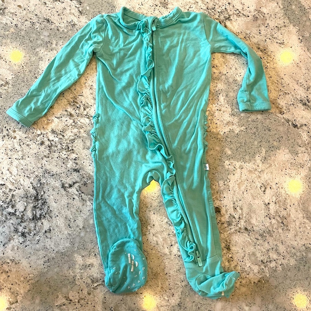 Posh Peanut 3-6 Month Ruffle Footies